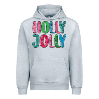 Heather Grey holly jolly Urban Hoodie - MaliasSmallBusiness
