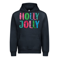 Navy holly jolly Urban Hoodie - MaliasSmallBusiness