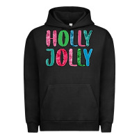 Pigment Black holly jolly Urban Hoodie - MaliasSmallBusiness