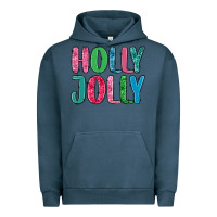 Pigment Midnight Navy holly jolly Urban Hoodie - MaliasSmallBusiness