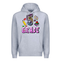 Heather Grey Fifth Grade Premium Hoodie - RanaPortraitStore