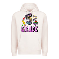 Pale Pink Fifth Grade Premium Hoodie - RanaPortraitStore