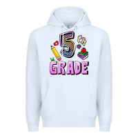 White Fifth Grade Premium Hoodie - RanaPortraitStore