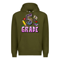Army Green Fifth Grade Premium Hoodie - RanaPortraitStore