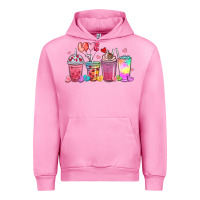 Fuchsia Pink love coffee cups Urban Hoodie - MaliasSmallBusiness