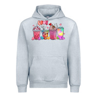Heather Grey love coffee cups Urban Hoodie - MaliasSmallBusiness