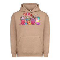 Pigment Burro love coffee cups Urban Hoodie - MaliasSmallBusiness