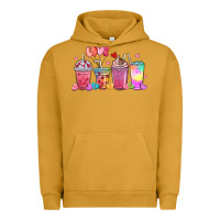 Pigment Peanut Butter love coffee cups Urban Hoodie - MaliasSmallBusiness
