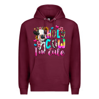 Burgundy holy cow  m cute Premium Hoodie - texasbilliewilder