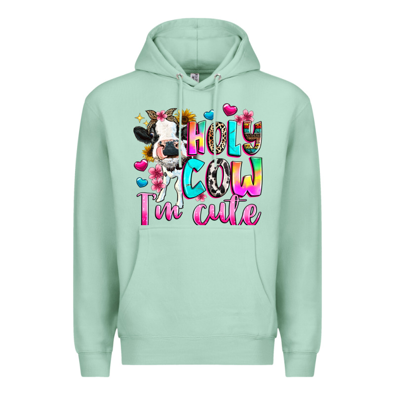 Holy Cow  M Cute Premium Hoodie by texasbilliewilder | Teevron
