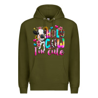 Army Green holy cow  m cute Premium Hoodie - texasbilliewilder