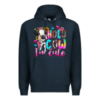 Navy holy cow  m cute Premium Hoodie - texasbilliewilder