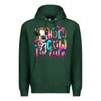 Sports Green holy cow  m cute Premium Hoodie - texasbilliewilder