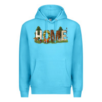 Ocean Blue home camping Premium Hoodie - texasbilliewilder