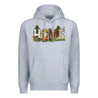 Heather Grey home camping Premium Hoodie - texasbilliewilder