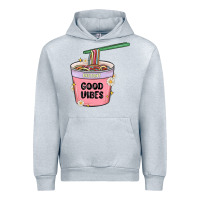 Heather Grey instant good vibes noodles Urban Hoodie - MaliasSmallBusiness