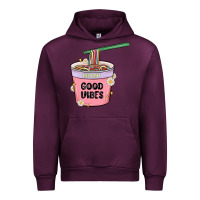 Mauve Wine instant good vibes noodles Urban Hoodie - MaliasSmallBusiness