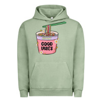 Pigment Oil Green instant good vibes noodles Urban Hoodie - MaliasSmallBusiness