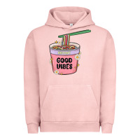 Pigment Salmon instant good vibes noodles Urban Hoodie - MaliasSmallBusiness