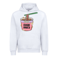 White instant good vibes noodles Urban Hoodie - MaliasSmallBusiness