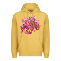 Antique Gold Breast Cancer afro girl sneakers Premium Hoodie - RanaPortraitStore