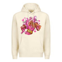 Sandshell Breast Cancer afro girl sneakers Premium Hoodie - RanaPortraitStore