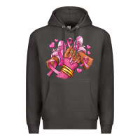 Smoke Breast Cancer afro girl sneakers Premium Hoodie - RanaPortraitStore