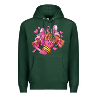 Sports Green Breast Cancer afro girl sneakers Premium Hoodie - RanaPortraitStore
