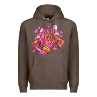 Coffee Breast Cancer afro girl sneakers Premium Hoodie - RanaPortraitStore