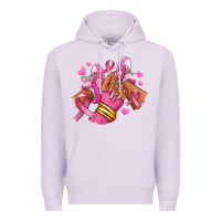 Lilac Breast Cancer afro girl sneakers Premium Hoodie - RanaPortraitStore