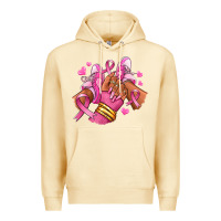 Pina Colada Breast Cancer afro girl sneakers Premium Hoodie - RanaPortraitStore