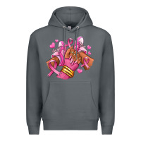 Rock Breast Cancer afro girl sneakers Premium Hoodie - RanaPortraitStore