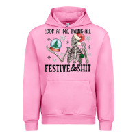 Fuchsia Pink look at me being all festive and shit Urban Hoodie - MaliasSmallBusiness