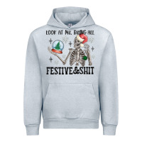 Heather Grey look at me being all festive and shit Urban Hoodie - MaliasSmallBusiness