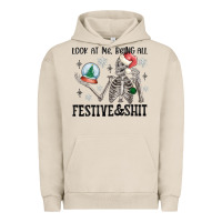 Pigment French Oak look at me being all festive and shit Urban Hoodie - MaliasSmallBusiness