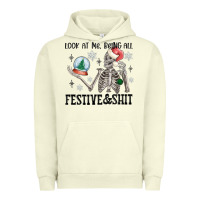 Pigment Pistachio look at me being all festive and shit Urban Hoodie - MaliasSmallBusiness