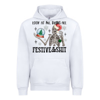 White look at me being all festive and shit Urban Hoodie - MaliasSmallBusiness