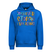 Cobalt never stop exploring Urban Hoodie - MaliasSmallBusiness