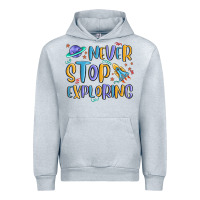 Heather Grey never stop exploring Urban Hoodie - MaliasSmallBusiness