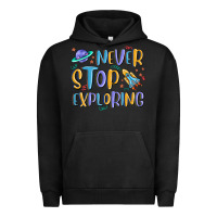Pigment Black never stop exploring Urban Hoodie - MaliasSmallBusiness
