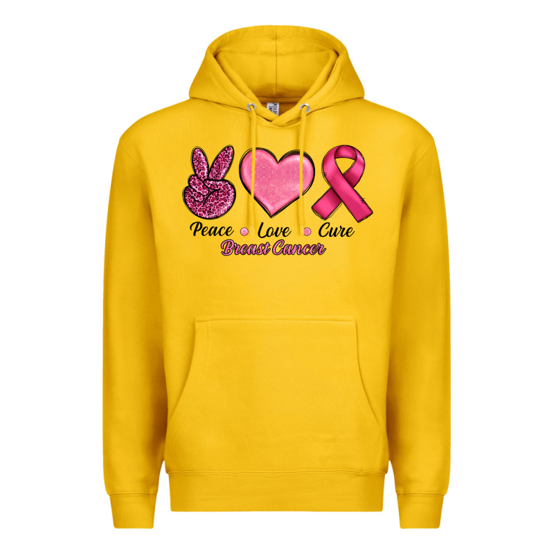 Peace Love Cure Cancer Premium Hoodie by RanaPortraitStore | Teevron