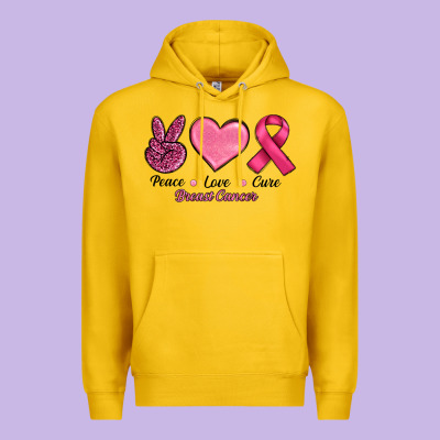 Premium Hoodie Peace Love Cure Cancer