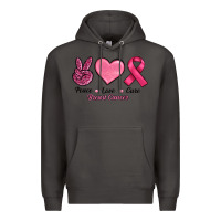 Smoke Peace Love Cure Cancer Premium Hoodie - RanaPortraitStore