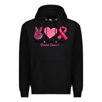 Black Peace Love Cure Cancer Premium Hoodie - RanaPortraitStore