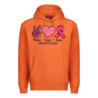 Carrot Peace Love Cure Cancer Premium Hoodie - RanaPortraitStore