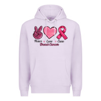 Lilac Peace Love Cure Cancer Premium Hoodie - RanaPortraitStore
