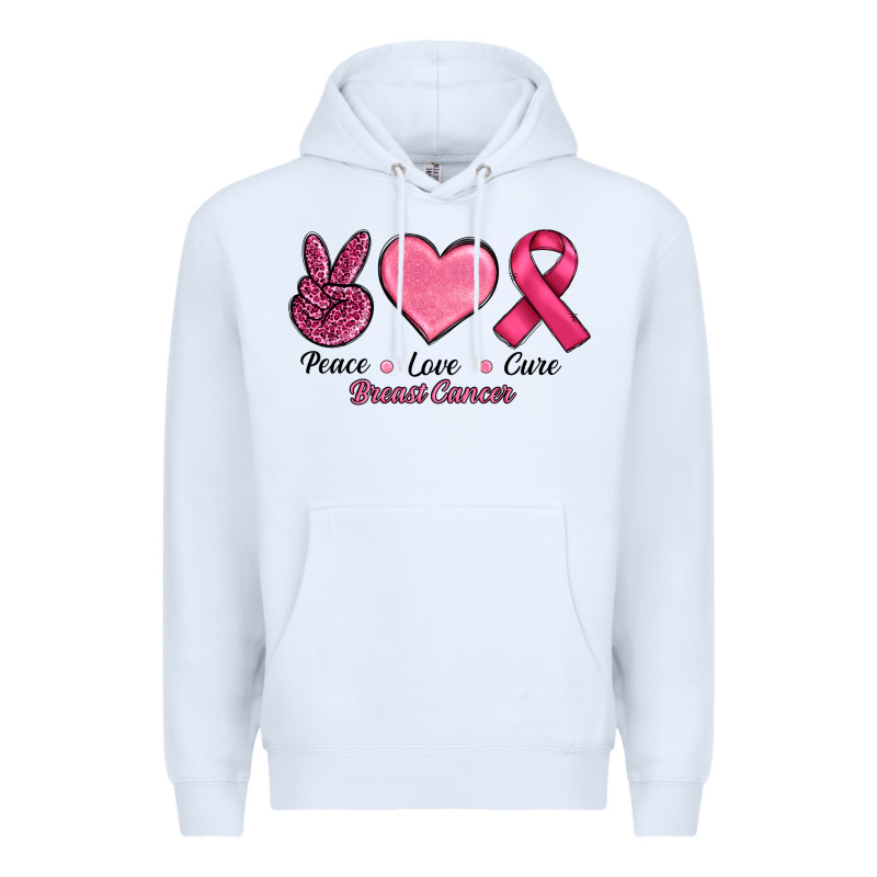 Peace Love Cure Cancer Premium Hoodie by RanaPortraitStore | Teevron