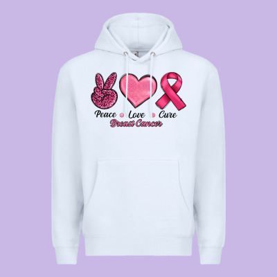 Premium Hoodie Peace Love Cure Cancer