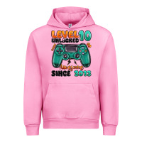 Fuchsia Pink level 10 unlocked awesome since 2013 Urban Hoodie - MaliasSmallBusiness