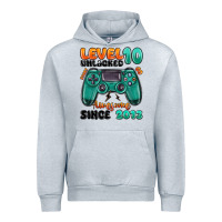 Heather Grey level 10 unlocked awesome since 2013 Urban Hoodie - MaliasSmallBusiness